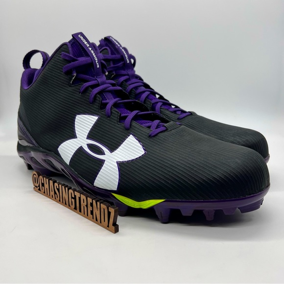 Under Armor Spine Fierce Mid MC Football Cleats - Picture 1 of 12
